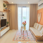 Rèm Vải 2 Lớp Màu Vàng Sang Trọng RV21